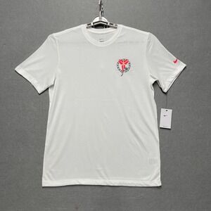 Nike Kobe Bryant Shirt Mens Large White Mamba Mentality Dri Fit Red Basketball